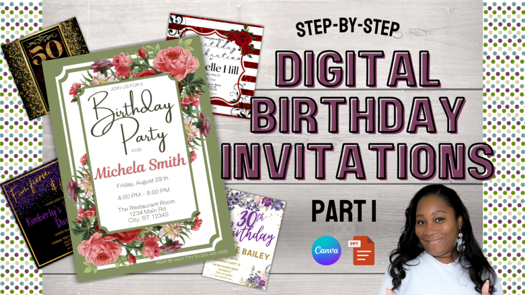 How to Make Digital Birthday Invitations in Canva (Part 1)