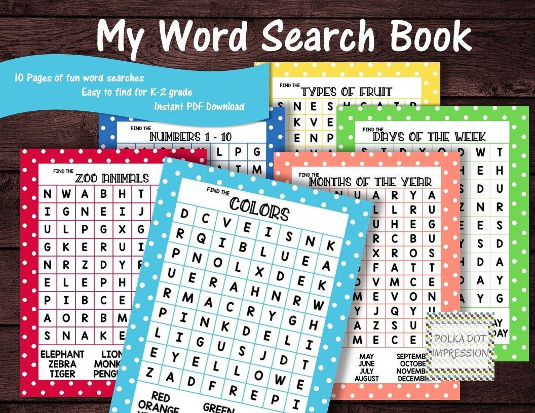 My Word Search Book for Children