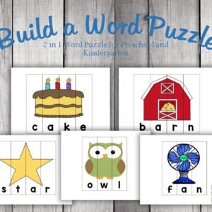 Build My Word 2 in 1 Puzzle for Preschool and Kindergarten