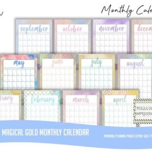 My Monthly Gold Calendar