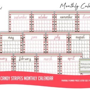My Candy Stripes Calendar