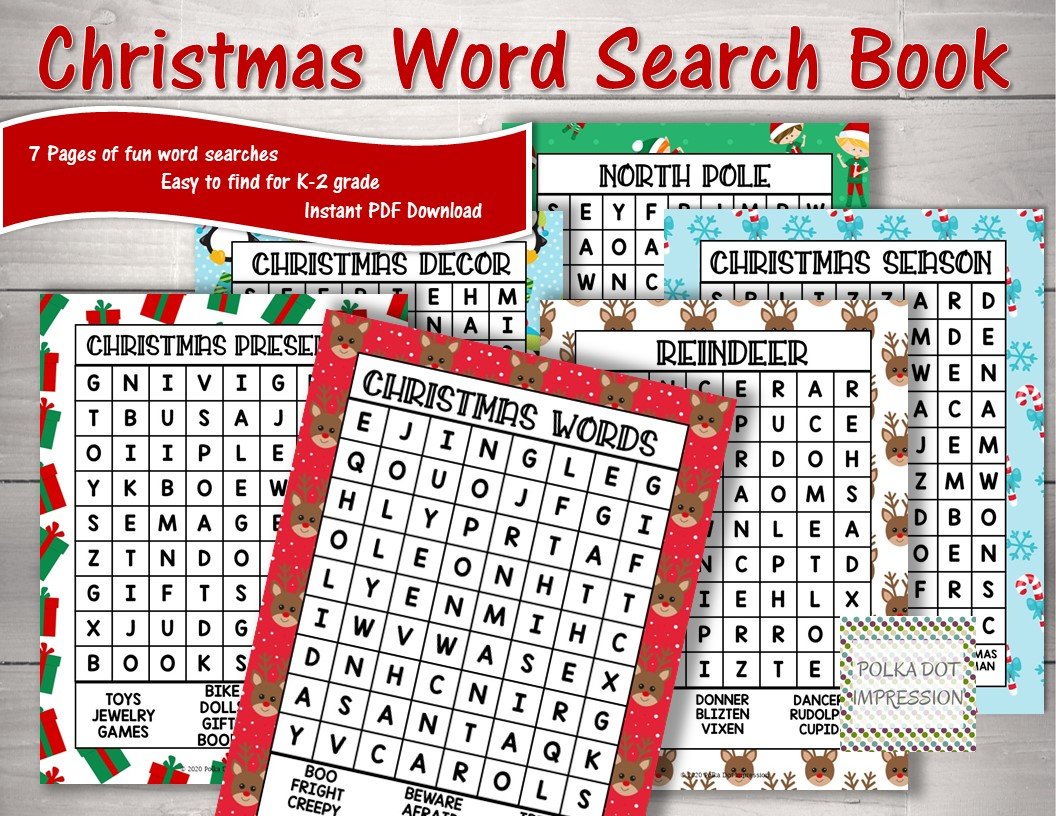 Christmas Word Search Book for Children