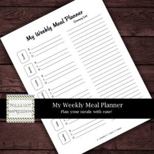 My Weekly Meal Planner