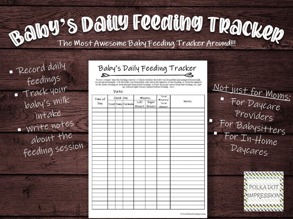 Baby’s Daily Feeding Tracker