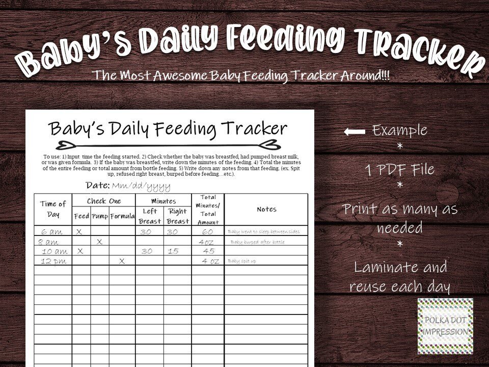 Baby’s Daily Feeding Tracker - Image 2