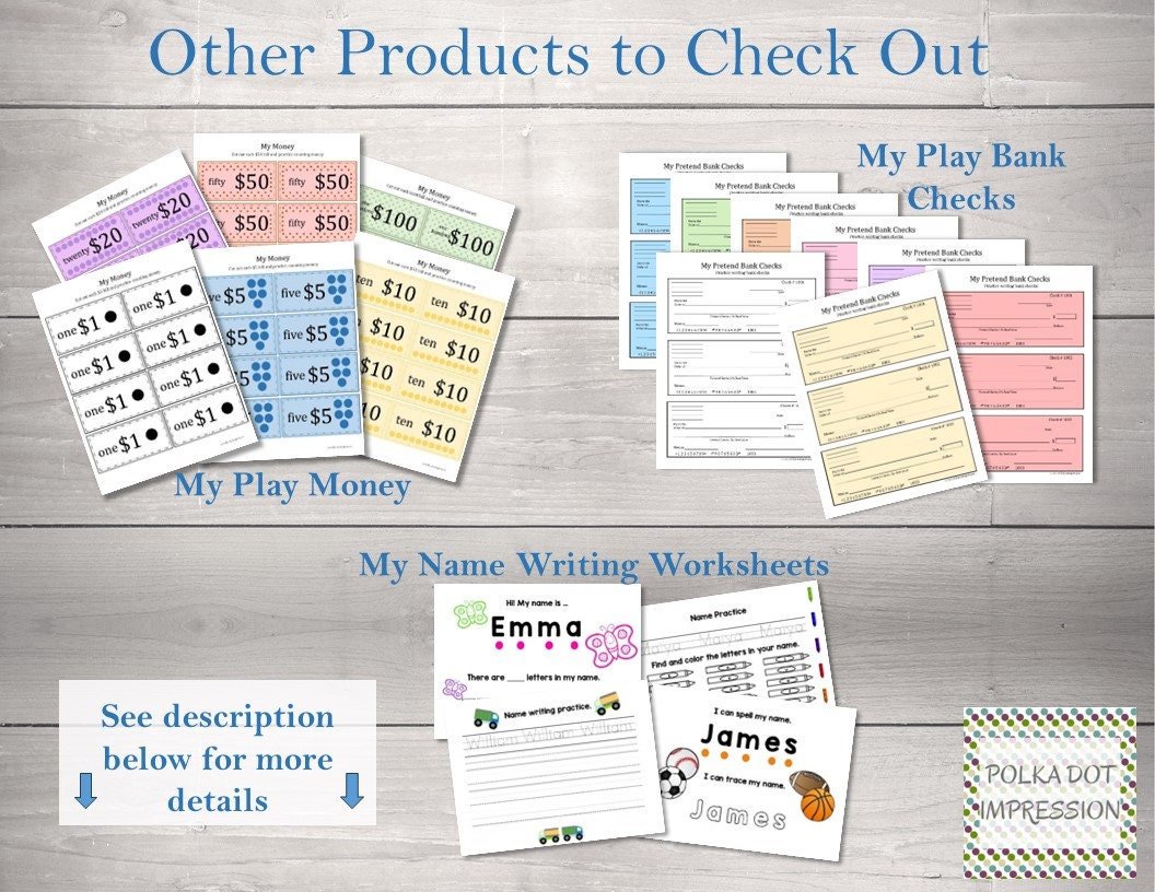 Bank Check Pretend Play - Image 4