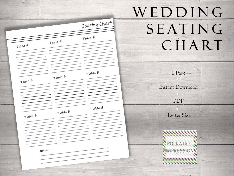 Wedding Seating Chart