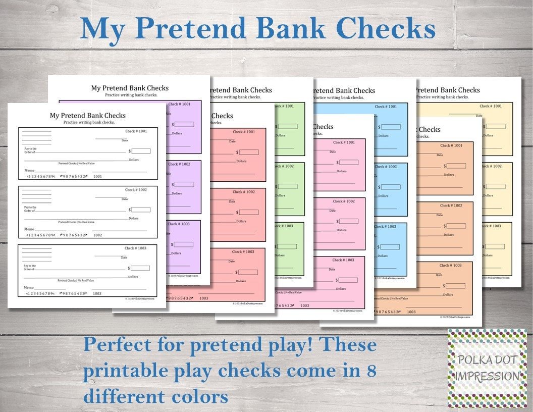 My Pretend Bank Checks - Image 4