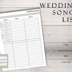 Wedding Songs List