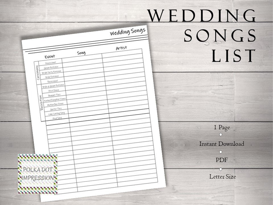 Wedding Songs List - Image 4