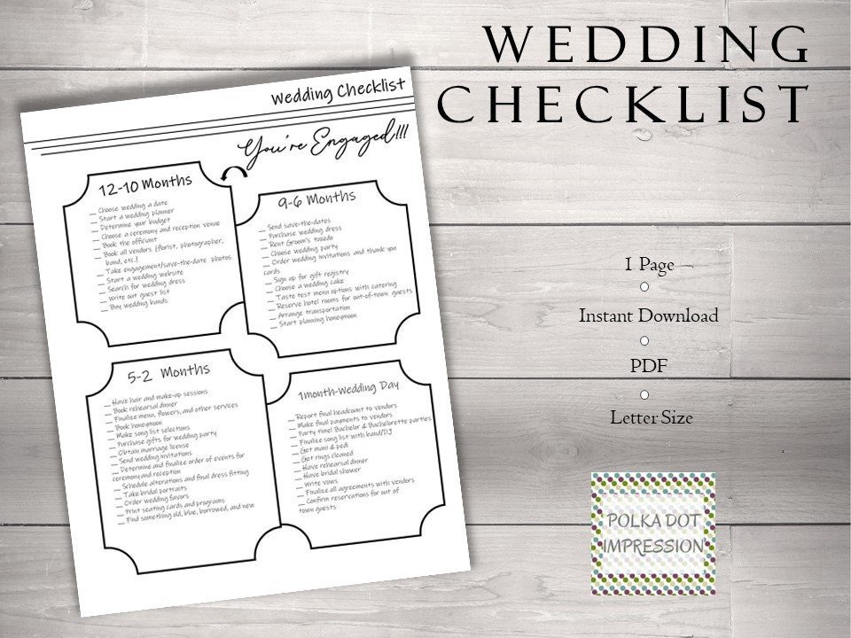 Wedding Checklist