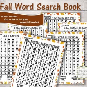 Fall Word Search Book for Children