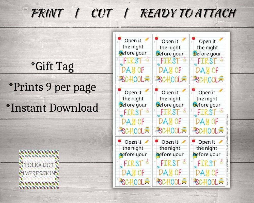 First Day of School Tradition Ready Confetti Printables - Image 2