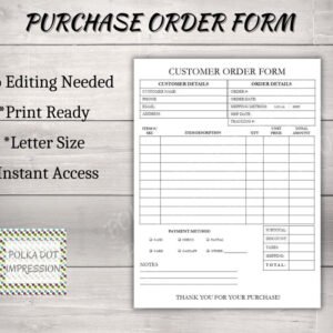 Purchase Order Form