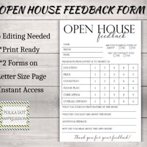 Open House Feedback Form