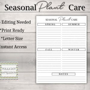 Seasonal Plant Care Guide