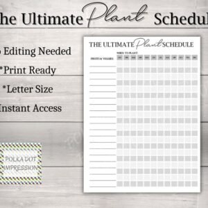 Ultimate Plant Schedule