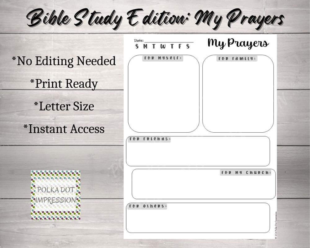 My Prayers Bible Study Edition