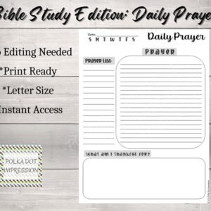 Daily Prayer Bible Study Edition