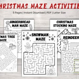 Christmas Maze Activities for Children