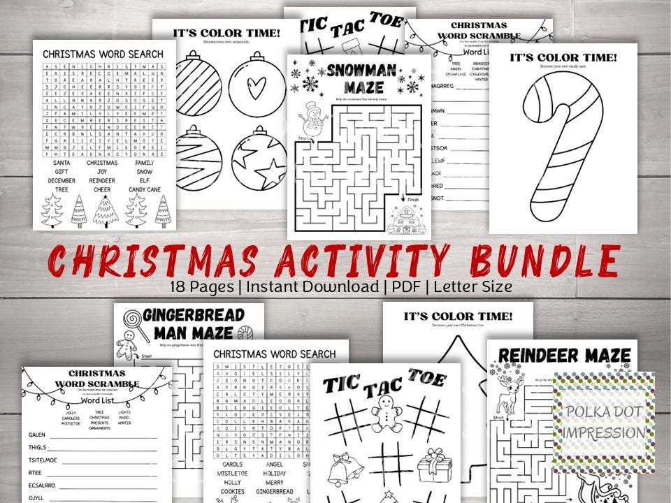 Christmas Activity Bundle for Children