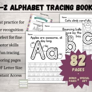A-Z Alphabet Tracing Book