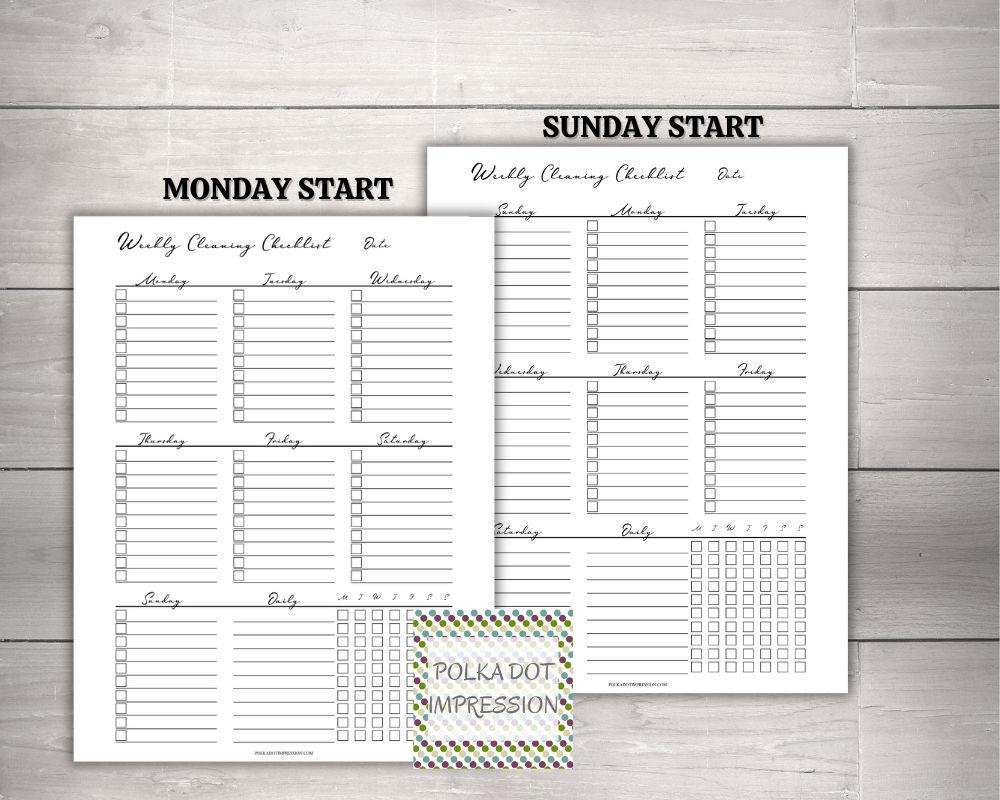 Weekly Cleaning Checklist - Image 3