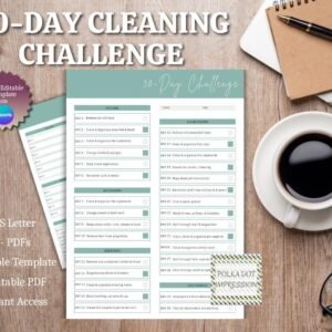 30 Day Cleaning Challenge Printable