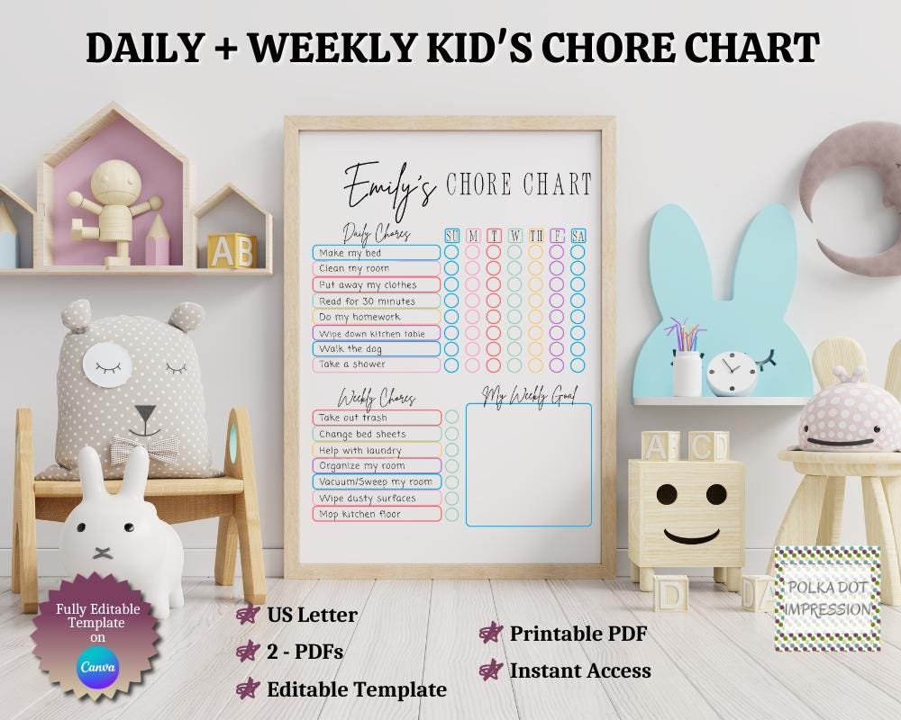 Kids Chore Chart Printable