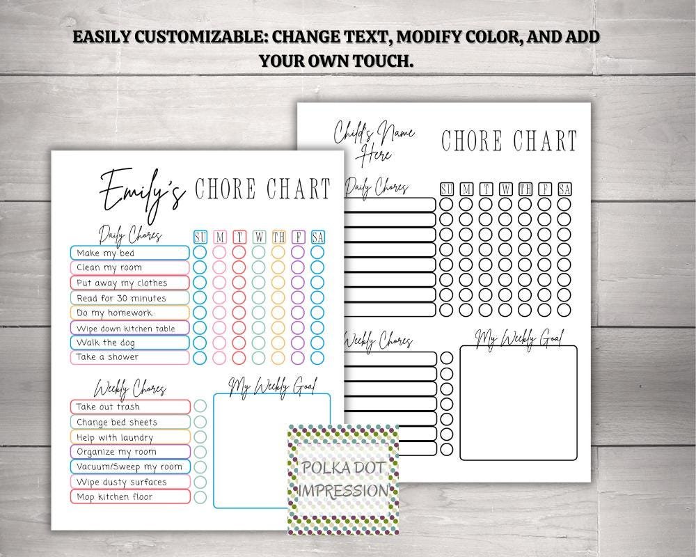 Kids Chore Chart Printable - Image 3
