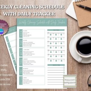 Weekly Cleaning Schedule Printable